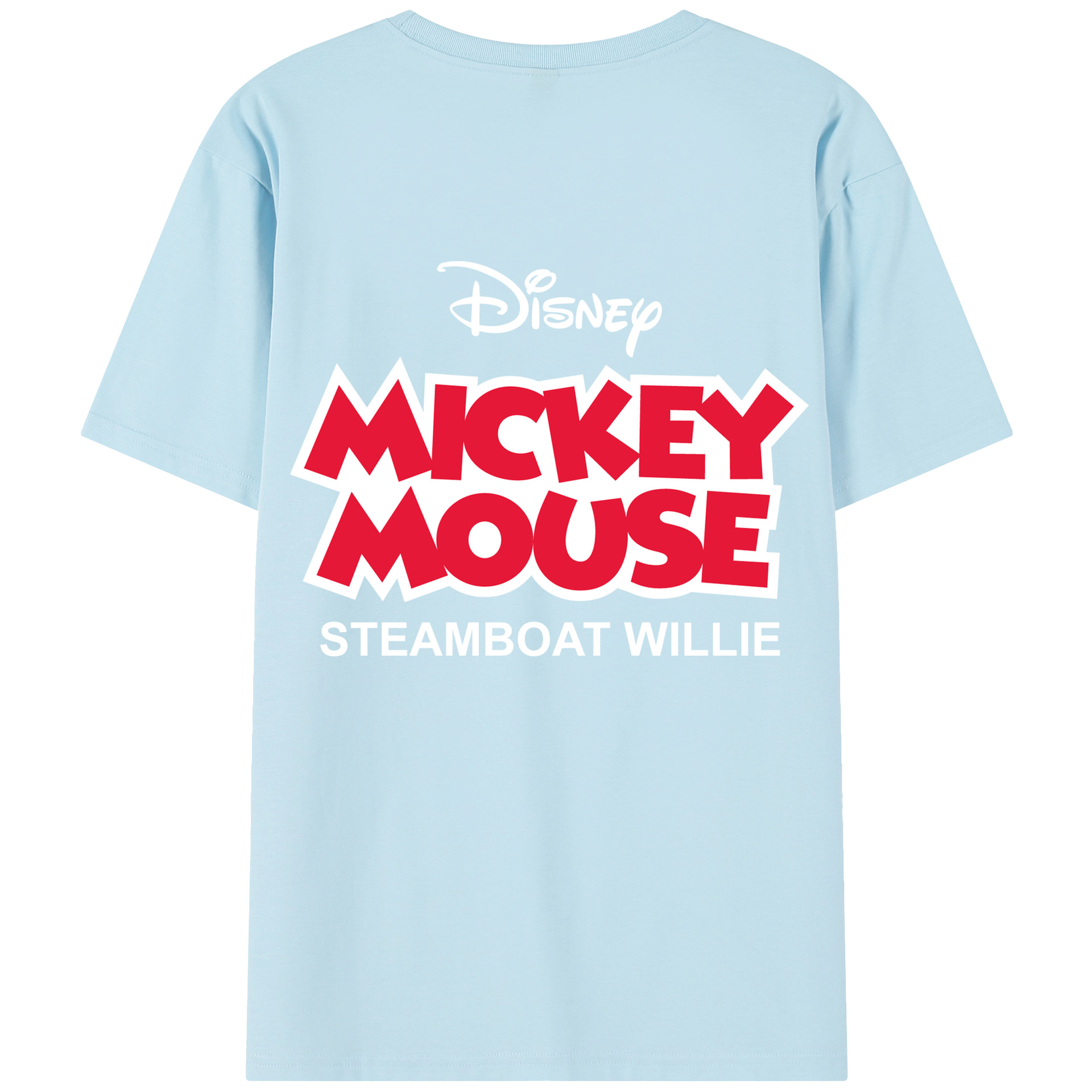 （画像用） ミッキーマウス Mickey Mouse 綿100％半袖Tシャツ（背面プリント）